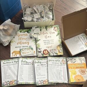 Safari Adventure Baby Shower Game Set